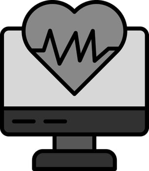 ECG Monitor Vector Icon