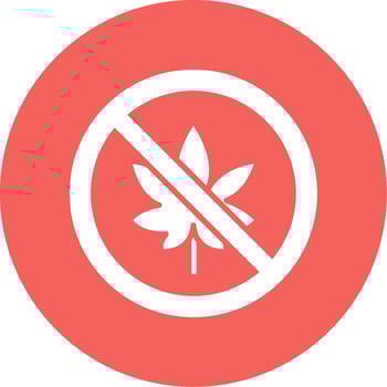 No Cannabis Vector Icon