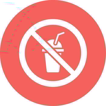 No Beverage Vector Icon