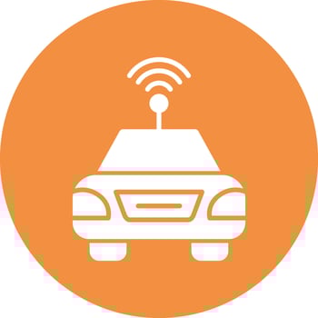 Autonomous Car Vector Icon