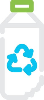 Water Bottle Creative Icon Design vector