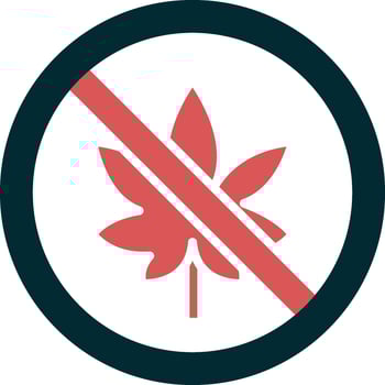 No Cannabis Vector Icon