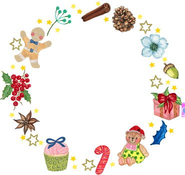 Wreath label border banner template greetings card png