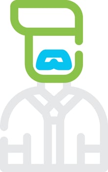Male Professor Creative Icon Design vector