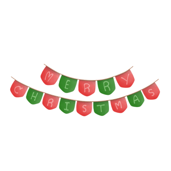Watercolor paintings of Happy New Year and Merry Christmas signs, hand painted watercolors, hanging signs, red and green signs. png