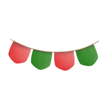 Watercolor paintings of Happy New Year and Merry Christmas signs, hand painted watercolors, hanging signs, red and green signs. png