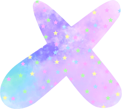 english letters X watercolor Festive pink blue watercolor dots create a unicon dream atmosphere png