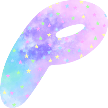 english letters P watercolor Festive pink blue watercolor dots create a unicon dream atmosphere png