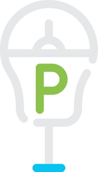 Parking Meter Creative Icon Design vector
