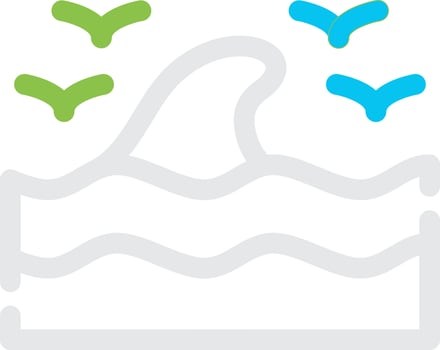 Sea Wave Creative Icon Design vector