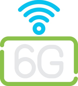 6G Network Creative Icon Design vector