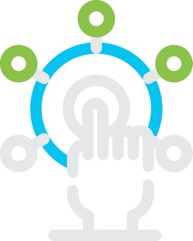 Interactivity Creative Icon Design vector