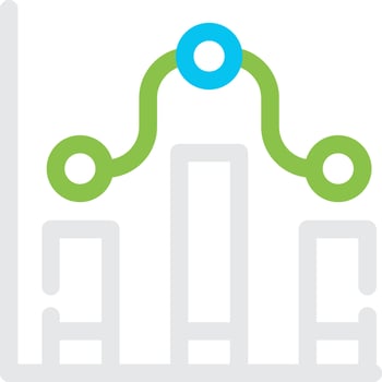 Clustered Column Creative Icon Design vector