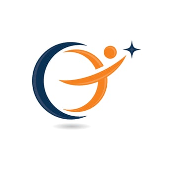 Human character logo sign vector