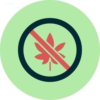 No Cannabis Vector Icon