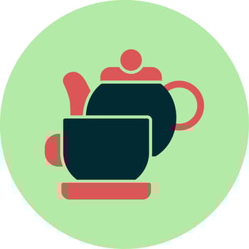 Tea Set Vector Icon