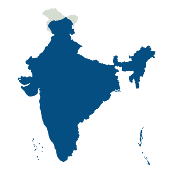 Map of India administrative regions. India map png
