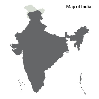 Map of India administrative regions. India map png