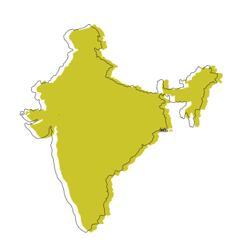 Map of India administrative regions. India map png