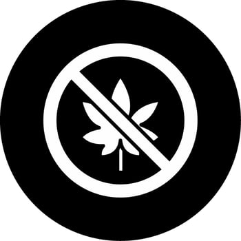 No Cannabis Vector Icon