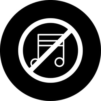 No Music Vector Icon