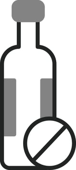 No Alcohol Vector Icon