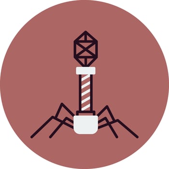 Bacteriophage Vector Icon