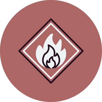 Flammable Vector Icon