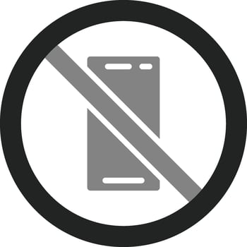 No Phone Vector Icon
