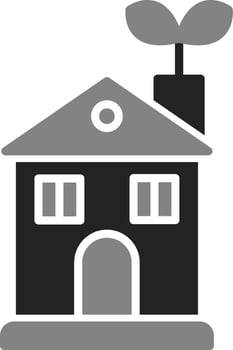 Eco House Vector Icon