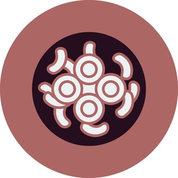 Gloeocapsa Cyanobacteria Vector Icon