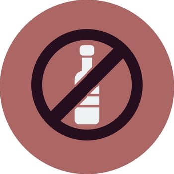 No Alcohol Vector Icon