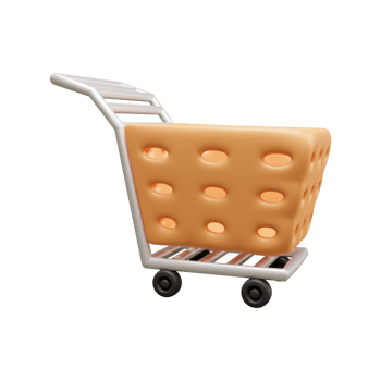 Shopping chart 3d icon illustration or shopping trolley 3d illustration or shopping bag 3d illustration png