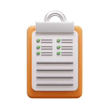 checklist document 3d illustration icon or Clipboard document 3d illustration icon png