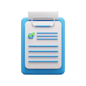 checklist document 3d illustration icon or Clipboard document 3d illustration icon png