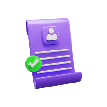 CV Approved 3d illustration icon or Resume Approved 3D illustration icon png