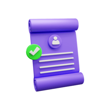 CV Approved 3d illustration icon or Resume Approved 3D illustration icon png