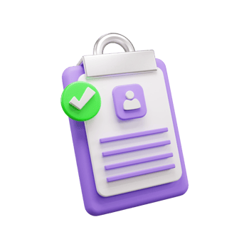 CV Approved 3d illustration icon or Resume Approved 3D illustration icon png