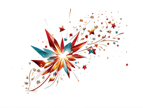 Shining sparkles illustration on transparent background png