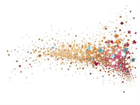 Shining sparkles illustration on transparent background png