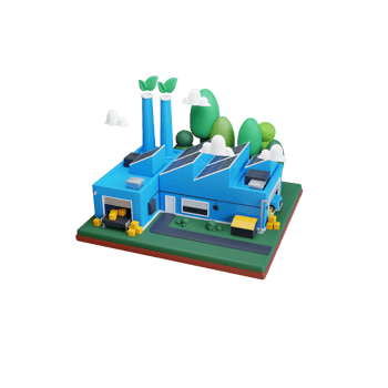 3d eco factory. 3d Green Energy icon, Clean Energy, Environmental Alternative renewable Energy. png
