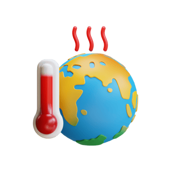 global warming .3d Green Ecology icon, climate change, planet, hot. png