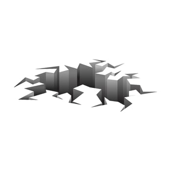 Ground cracks hole vector