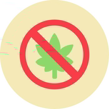 No Cannabis Vector Icon