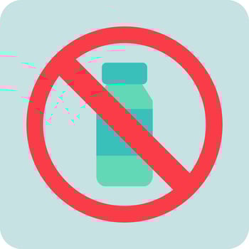 No Bottle Vector Icon