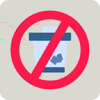 No Disposable Vector Icon