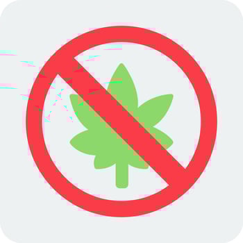 No Cannabis Vector Icon
