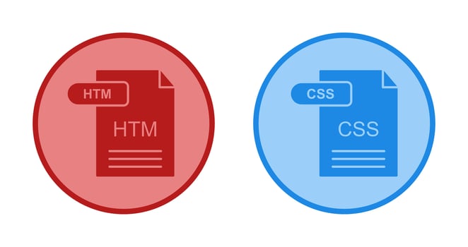 HTM and CSS Icon vector