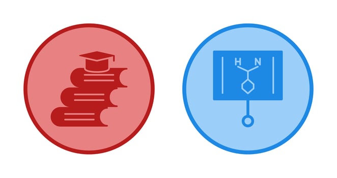 Books and Formula  Icon vector