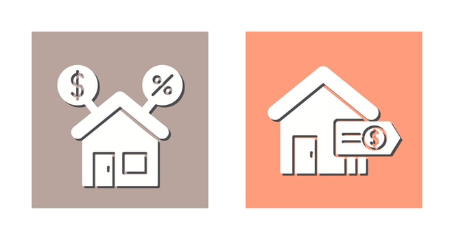 Mortgage and Sale Icon vector